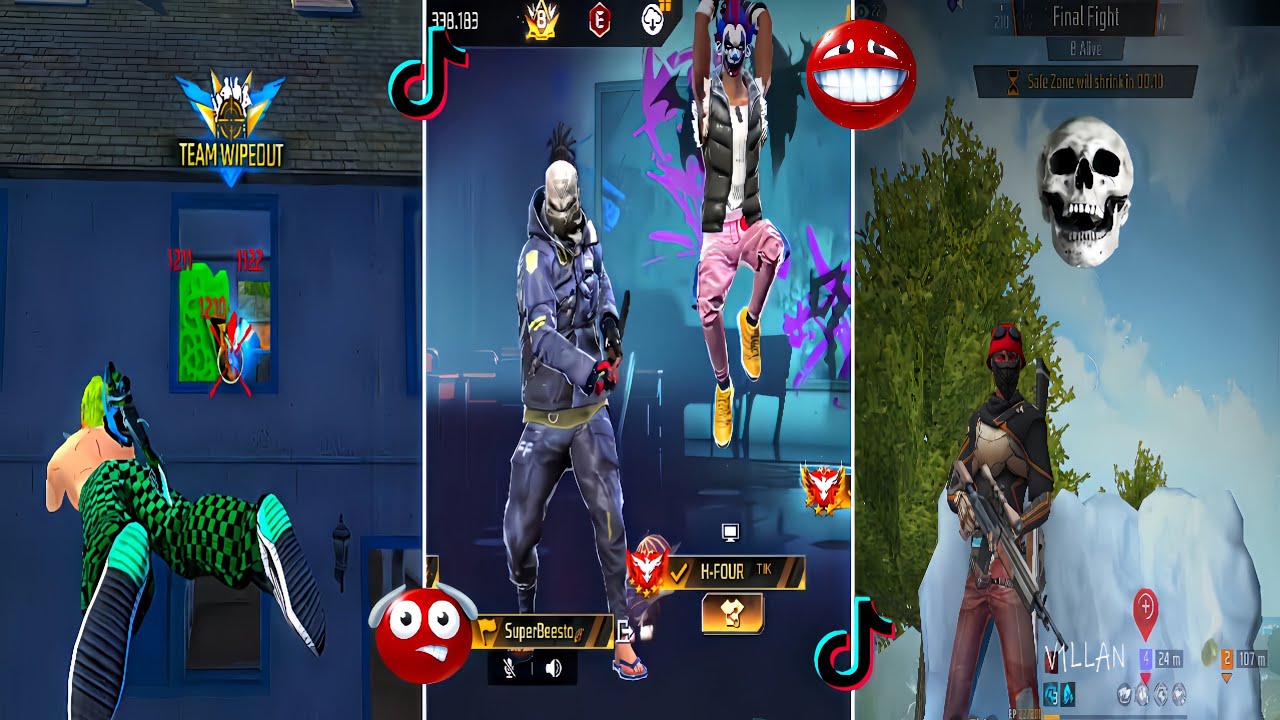 ЛУЧШИЕ ВИДЕО FREE FIRE EDITS 💀🤯 TIKTOK TROLL FACE 👾🎭 Стр. 106