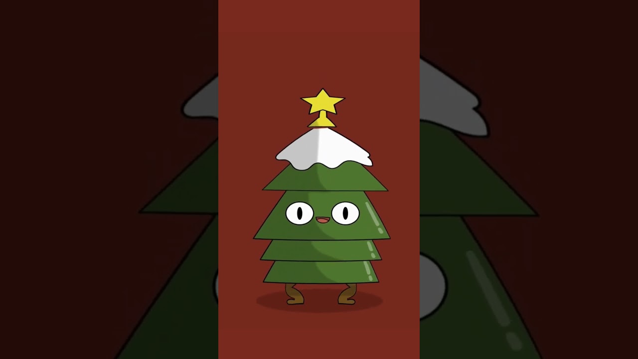 Cute Animated Christmas Tree 🎄 Dancing
