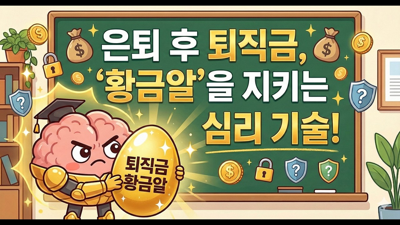 은퇴 후 퇴직금  '황금알'을 지키는 심리 기술  ㅣ심리학 ㅣ인간관계 ㅣ시니어심리 ㅣ퇴직금 ㅣ소통ㅣ인생강연
