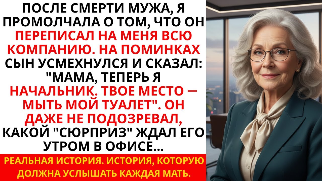 На поминках мужа сын усмехнулся: 