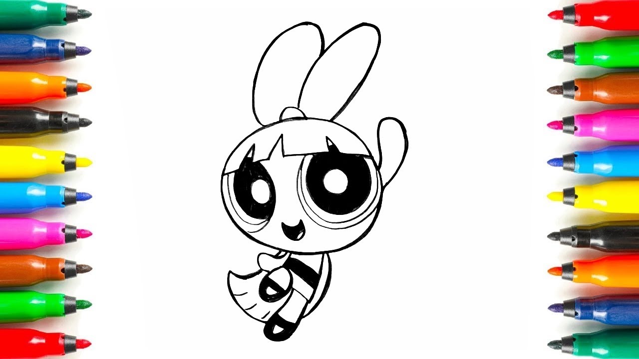 How to draw Powerpuff Girls - Blossom 