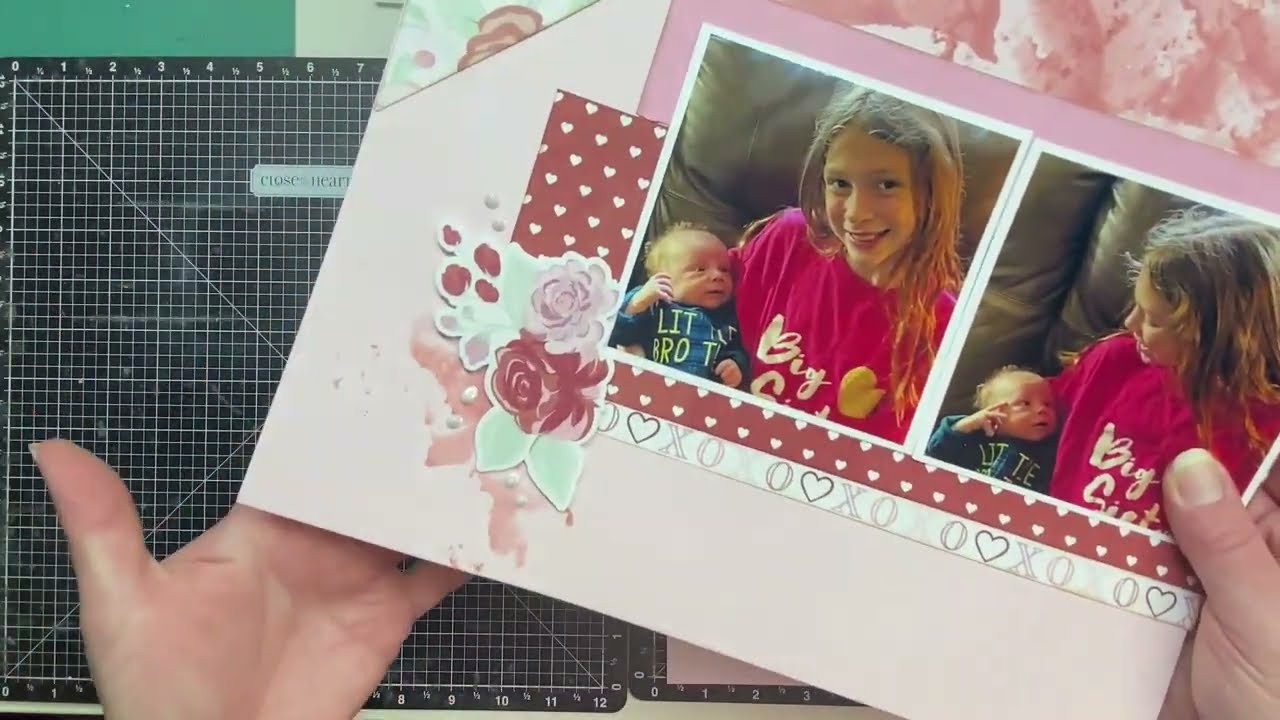 Scrapbook Layout Process Video using the Now & Forever Collection from CTMH/Valentine's Day
