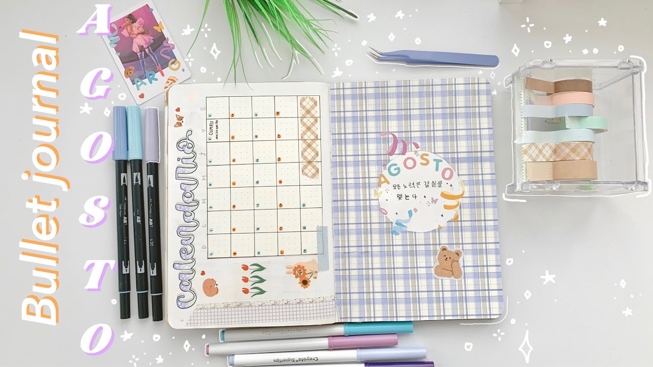 bullet journal AGOSTO 2021 📖🫐✨