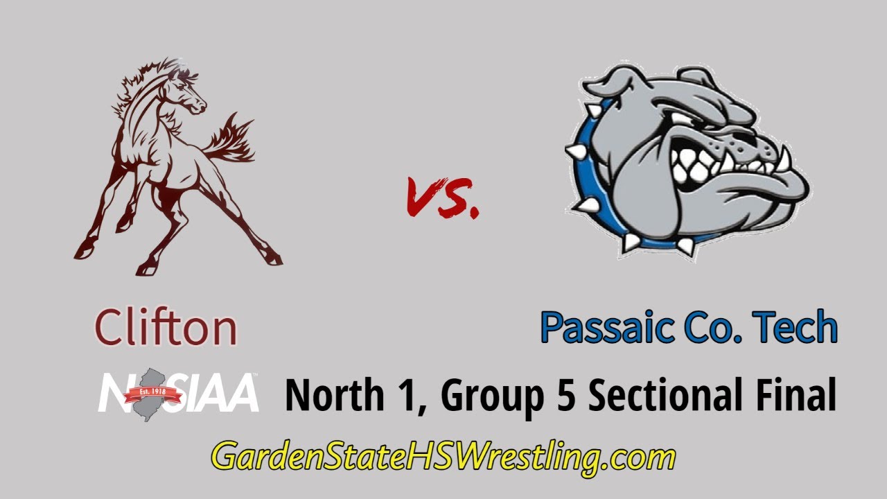 Clifton vs. PCTI (NJSIAA North 1, Group 5 Sectional Final Wrestling Match)
