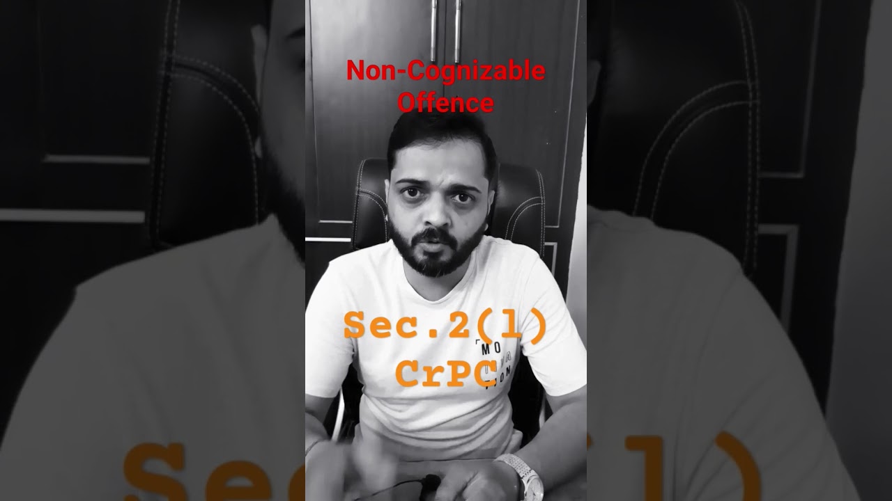Non-Cognizable offence under CrPC| Sec 2(l) #criminallaw