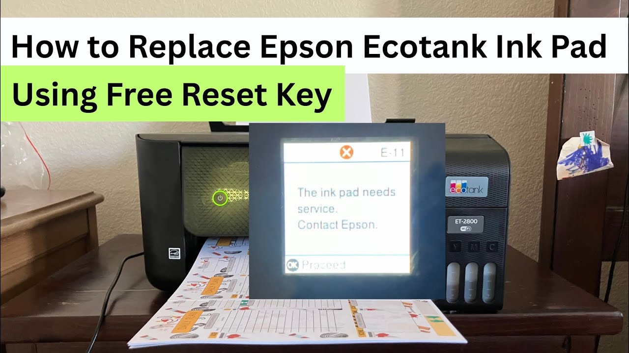 Epson Ink Pad Needs Service Reset Counter for Epson Ecotank Printer Mac