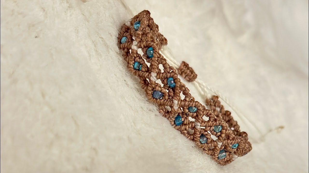 how to make a micromacrame  braceletبافت دستبند میکرومکرومه