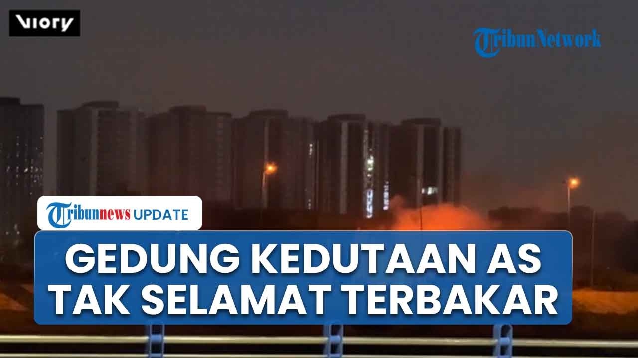 Kobaran Api Selimuti Gedung Kedutaan AS di Baghdad seusai Digempur Drone, Pentagon Salahkan Iran