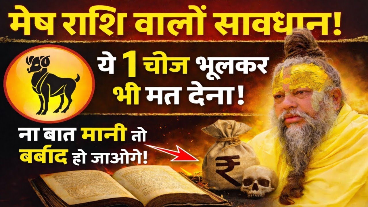 👉 मेष राशि वालों ⚠️ चाहे प्राण चले जाएं, यह 1 चीज कभी मत देना! वरना सब कुछ खो दोगे…