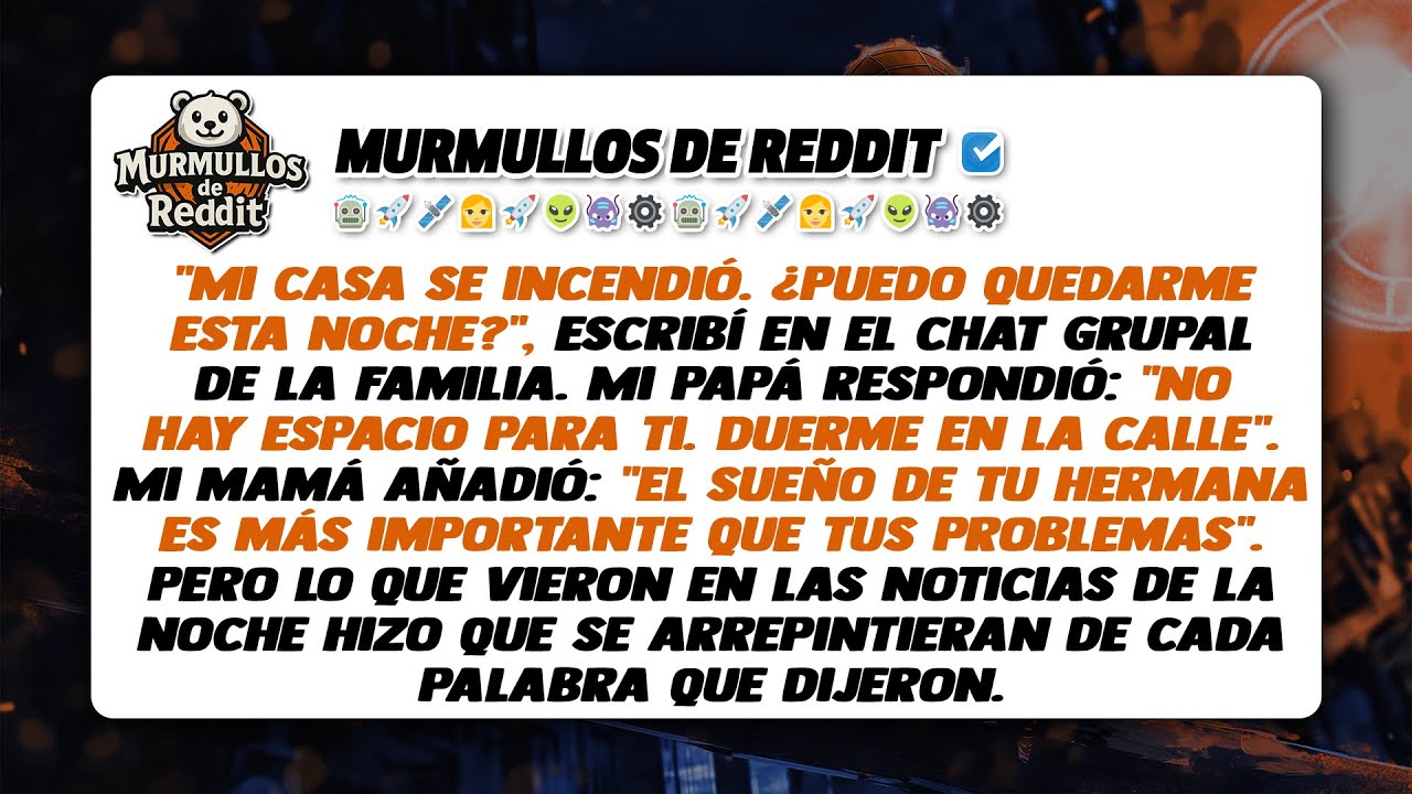 Mi casa se incendió, papá dijo 