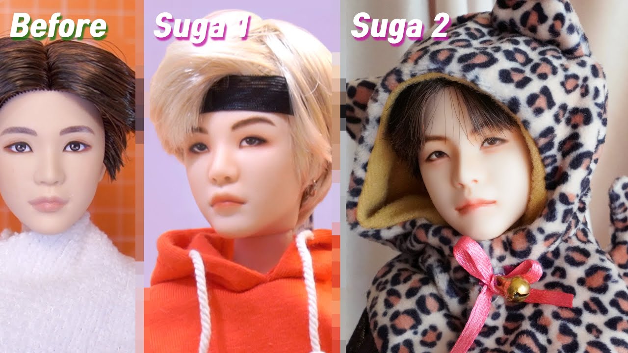 BTS Suga (슈가) the 2nd Repaint: Taking Group Photos with Min Yoongi Doll /방탄 인형 리페인팅
