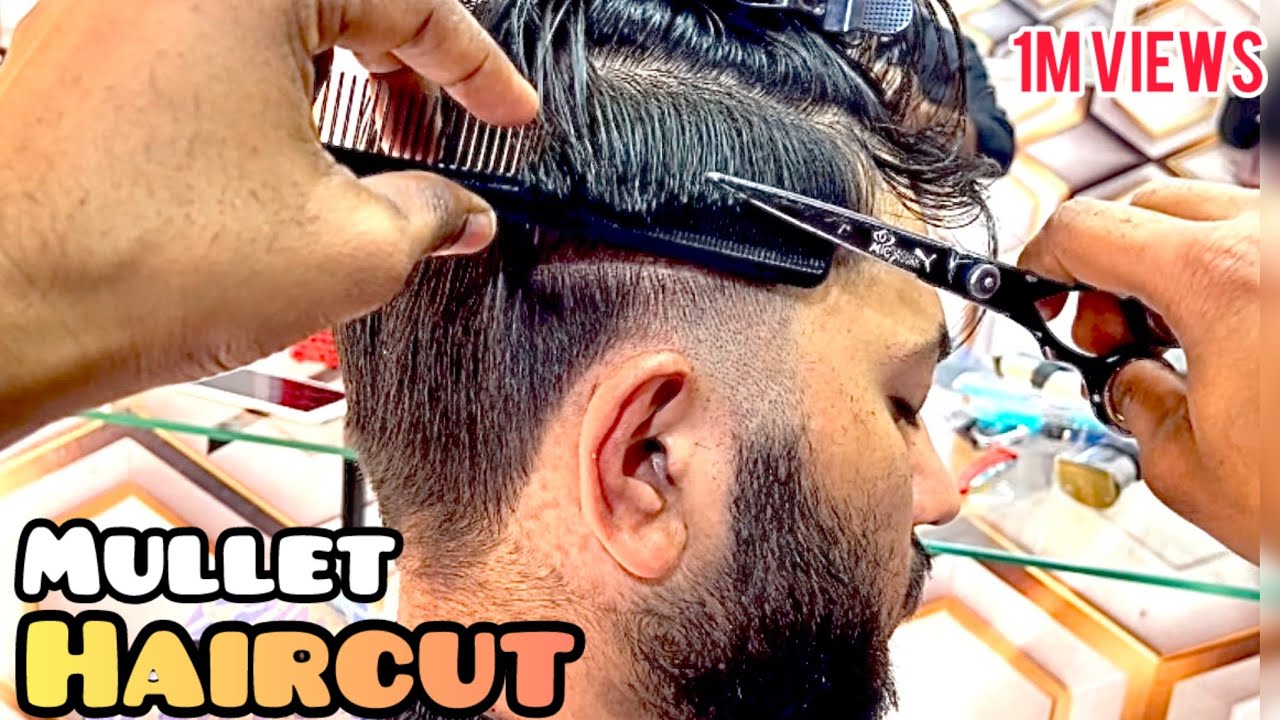 Modern mullet haircut for men short hair | ASMR haircut | buzz cut | mullet haircut 
