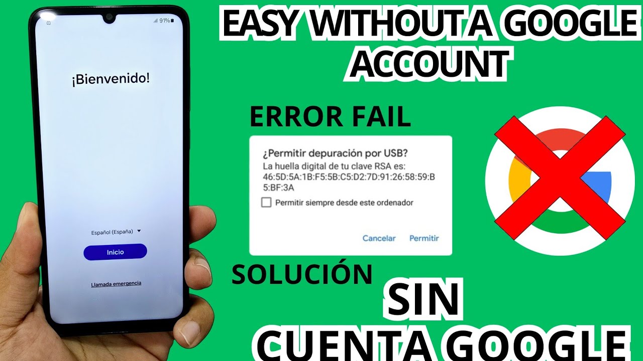 Como Quitar o Eliminar cuenta de google samsung android 14