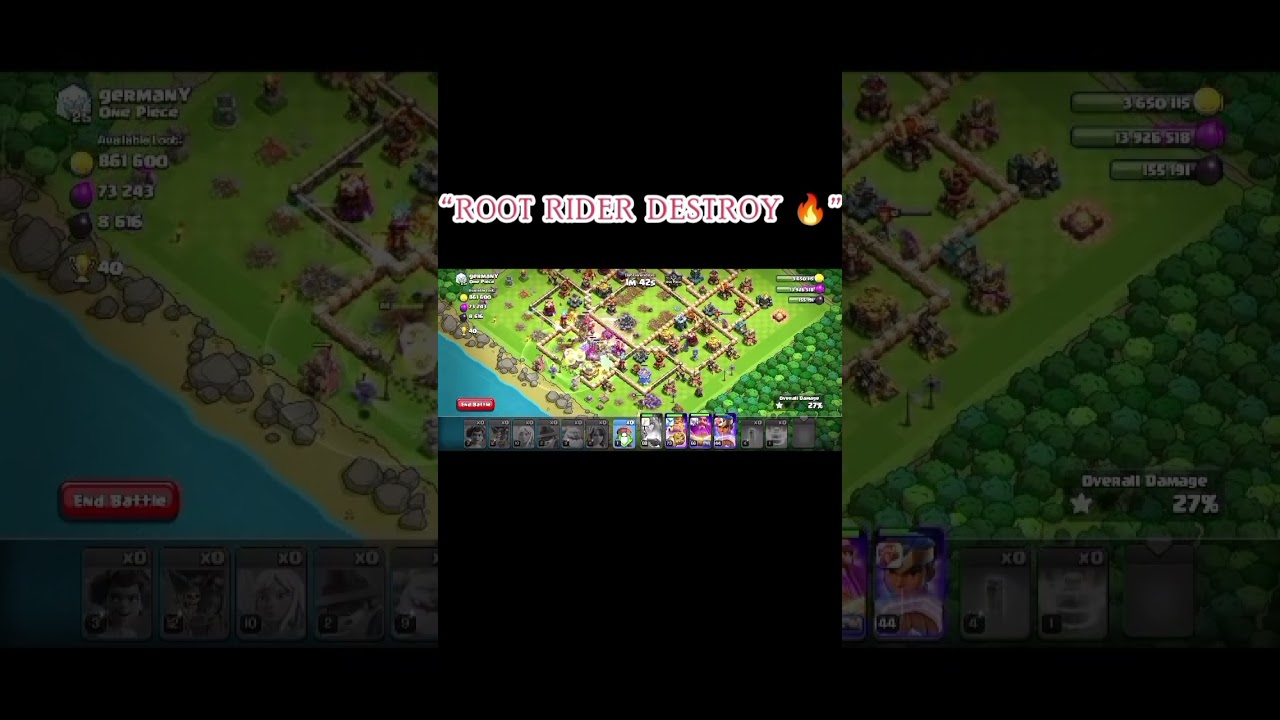 Royal Champion Walk DESTROYS Base 🔥 | Root Rider Attack