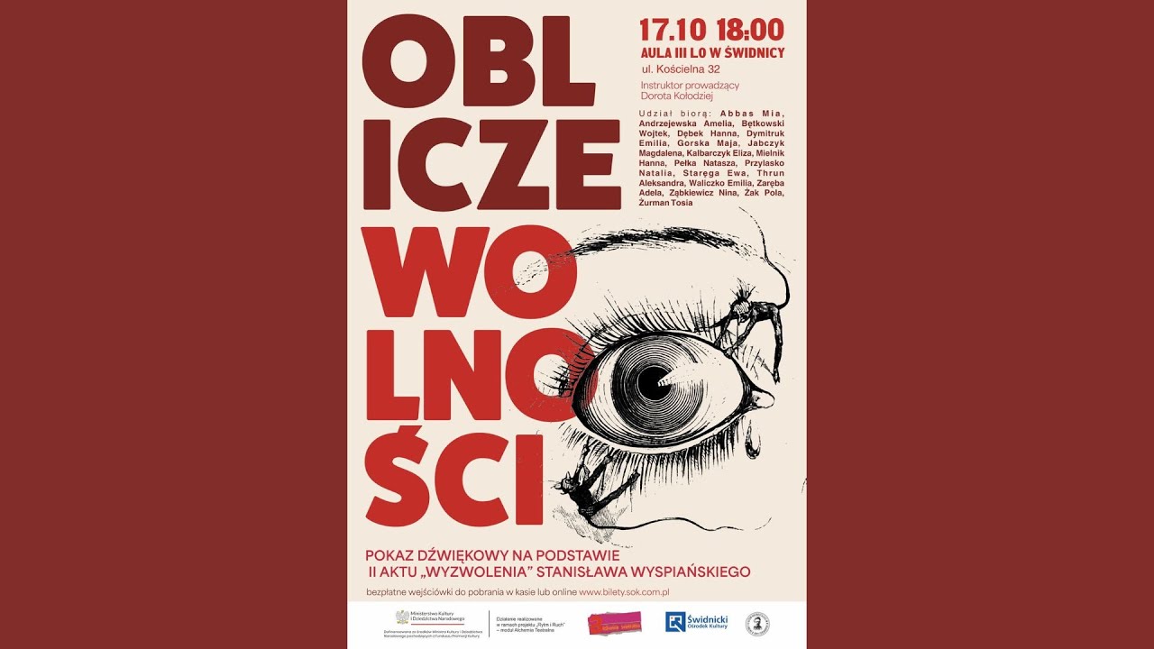 „Oblicze wolności” - pokaz dźwiękowy | Alchemia teatralna