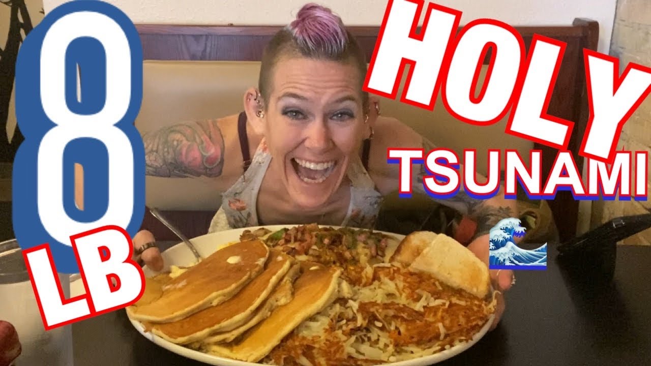TSUNAMI 8 LB OMELETTE CHALLENGE | WOMAN VS FOOD | EGGSTRAVAGANZA