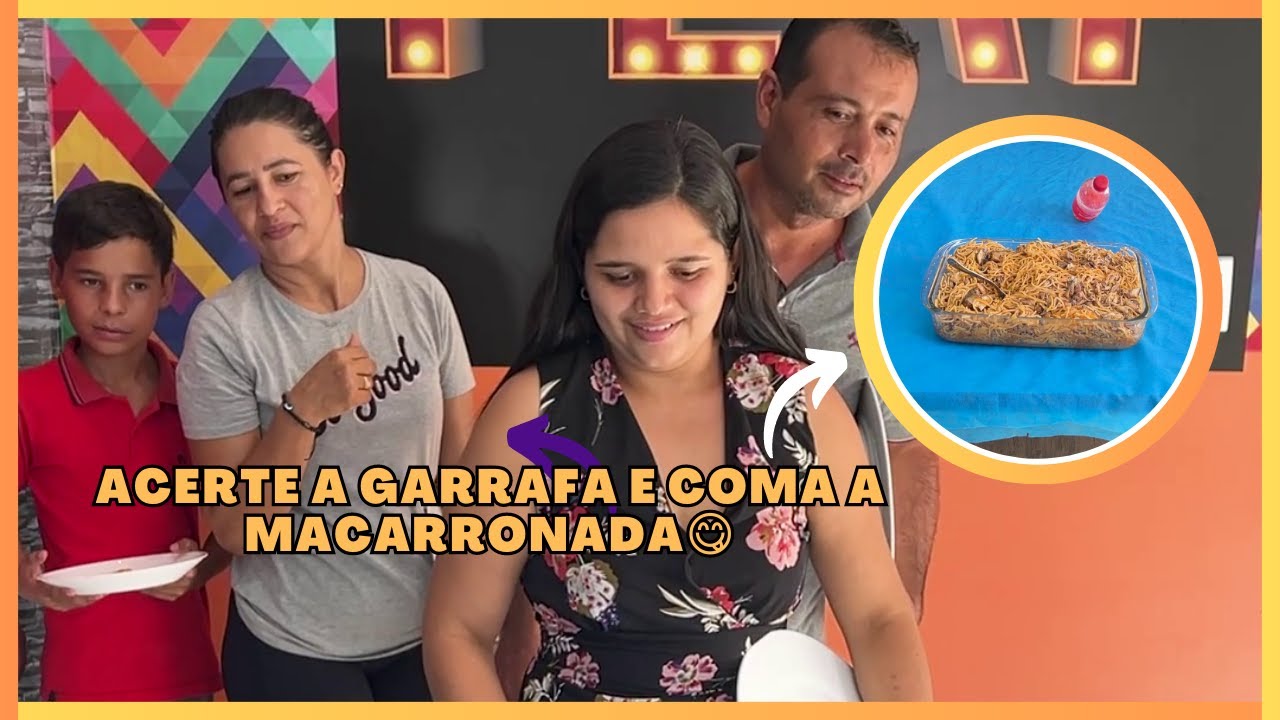 Acerte a garrafa e coma a macarronada😋