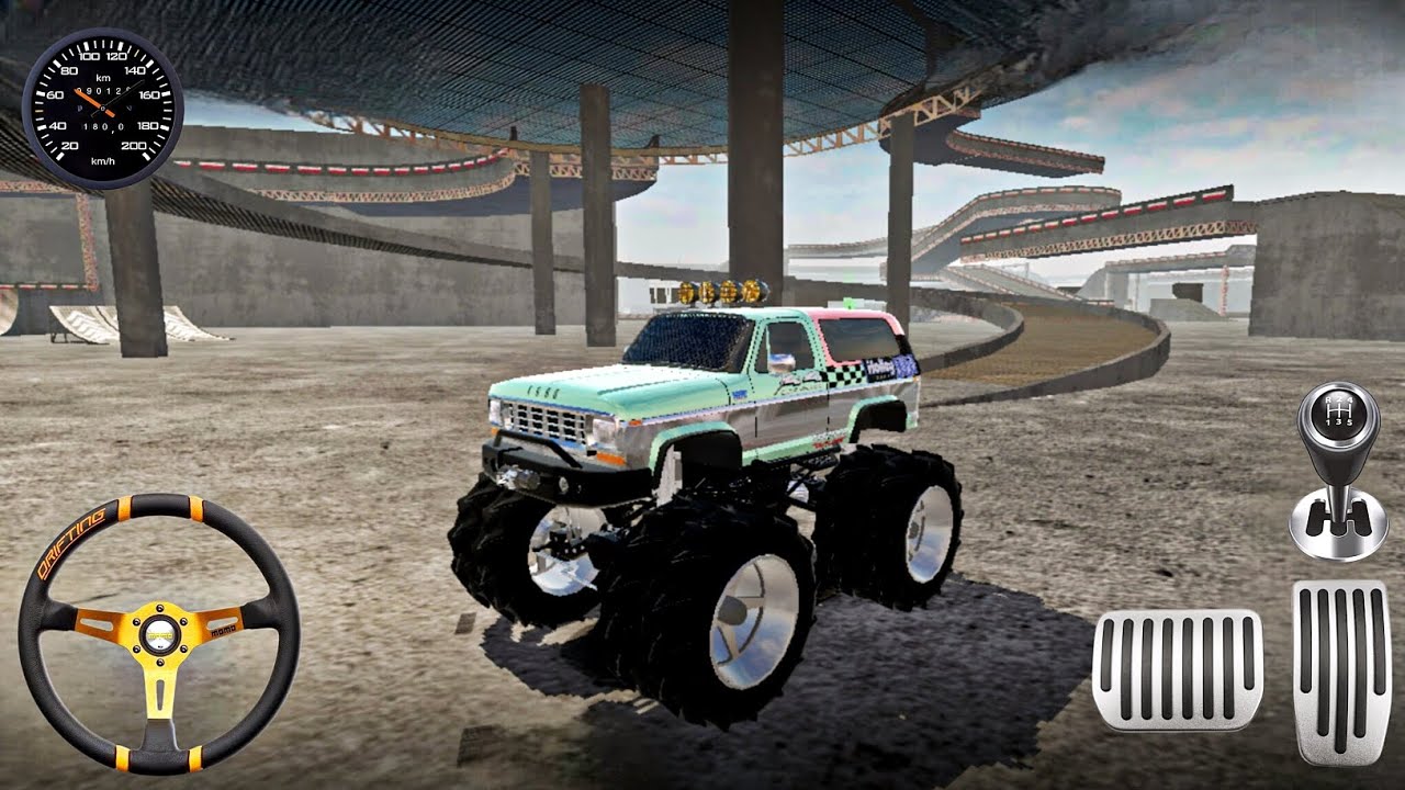 Monster Truck Full Speed Stunts 😱 | Trolley Pe Load Karke Amazing View | Offroad Outlaws Gameplay |