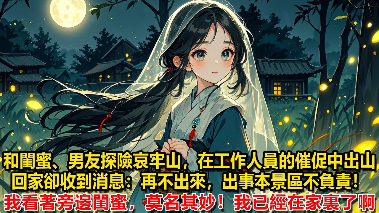 和閨蜜、男友一起去探險哀牢山。天色漸晚，我們緊趕慢趕，在工作人員的催促中出了山。回到家卻收到了工作人員消息：你再不出來，要是出了事，本景區概不負責！我看著旁邊的閨蜜，莫名其妙！我明明已經在家裏了啊。