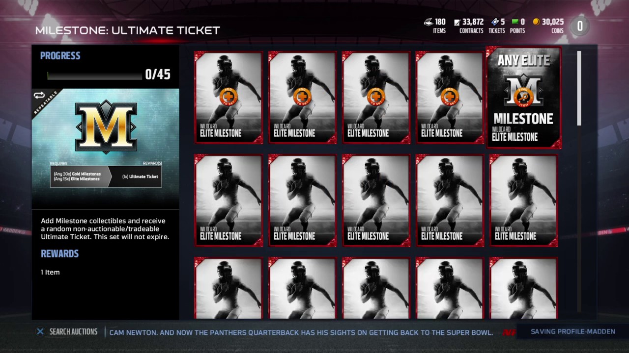 OMG!! 3 Mil Ultimate Ticket Pull Madden 17