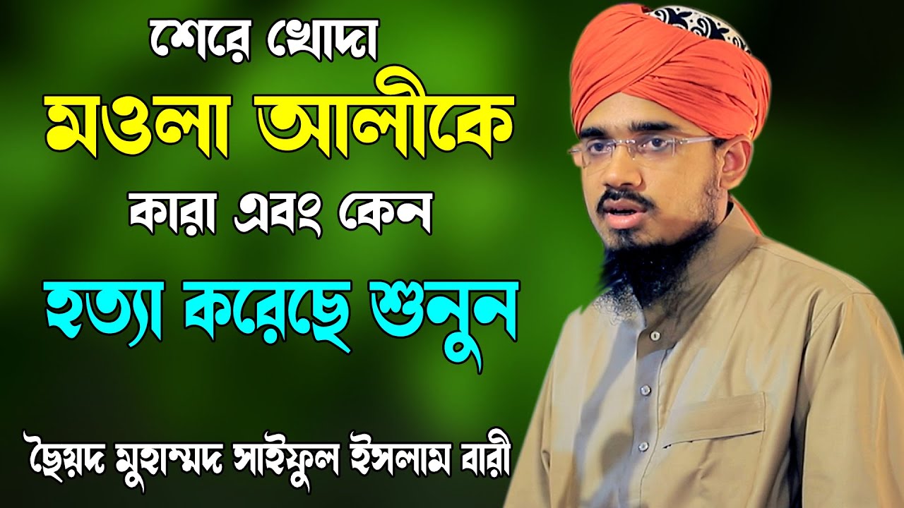 মওলা আলীকে কারা এবং কেন হত্যা করলো শুনুন #সাইফুল_ইসলাম_বারী|Sayed SaiFul Islam Bari|Bangla waz 2022
