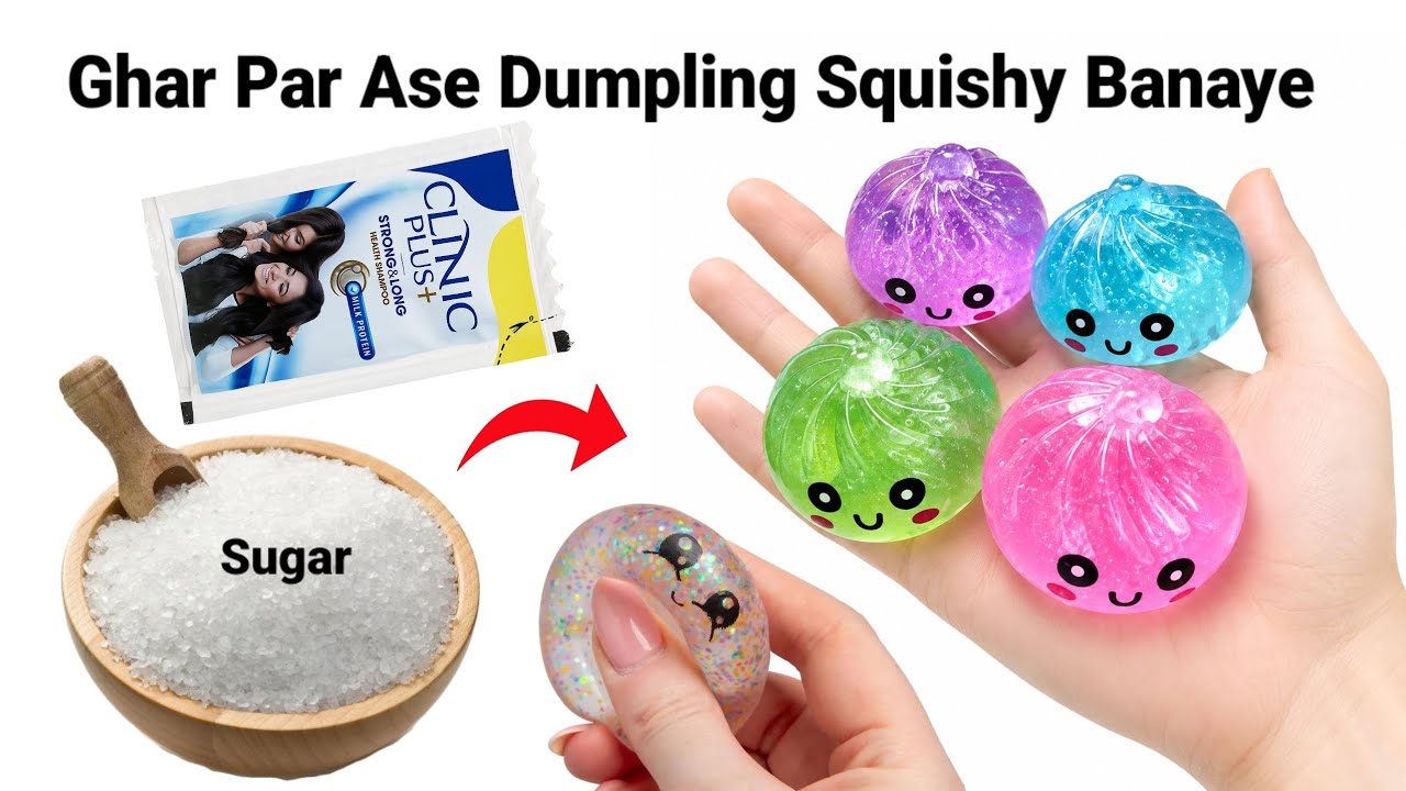 How to make viral dumpling at home/How to make Crazy balls at home/Bouncy ball/jumpball/Stress Balll