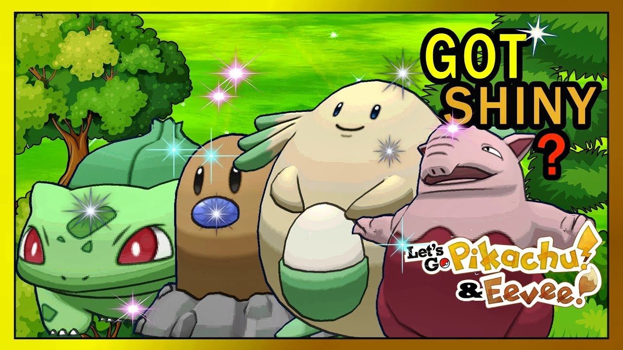 Shiny Bulbasaur - Diglett - Chansey - Drowzee Pokemon Let's GO Pikachu & Eevee