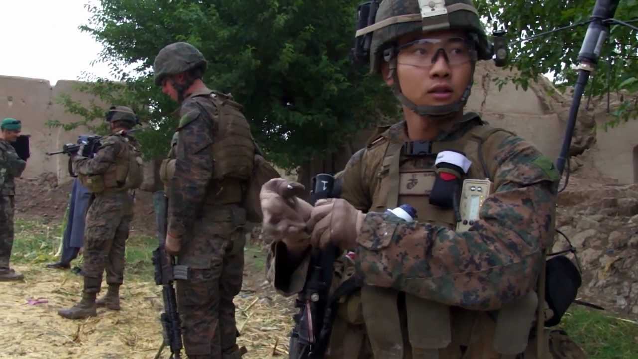 3/7 Marines and ANA security patrol in Sanging 10/10/2011