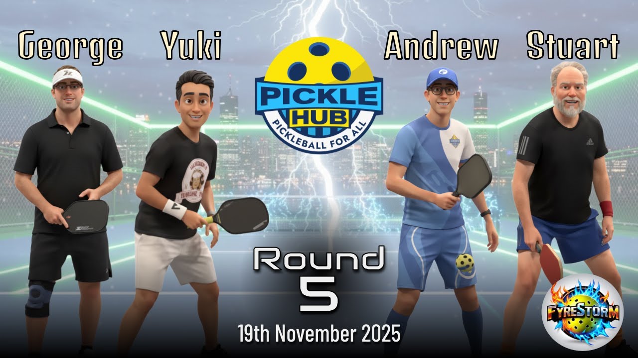 George/Yuki -vs- Andrew/Stuart - FyreStorm Pickleball Round 5 - 19th Nov 2025
