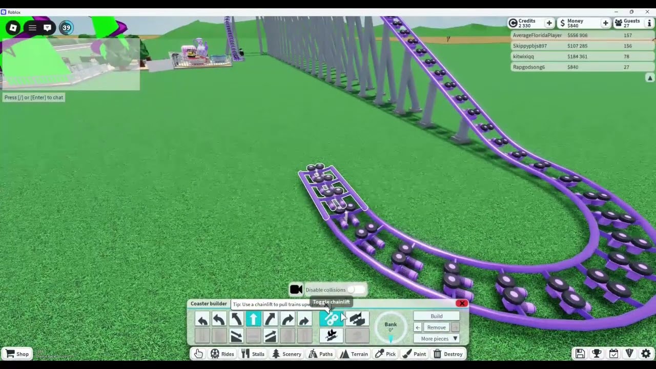 I went back into my park where I filmed my first ever theme park tycoon 2 game