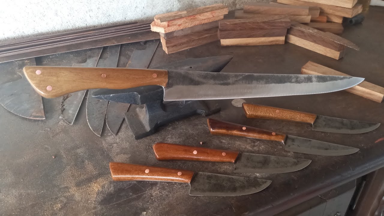 Faca Artesanal Áço Carbono 3mm disco de arado cabo full Tang lengua chimango cuchillo hecho a mano