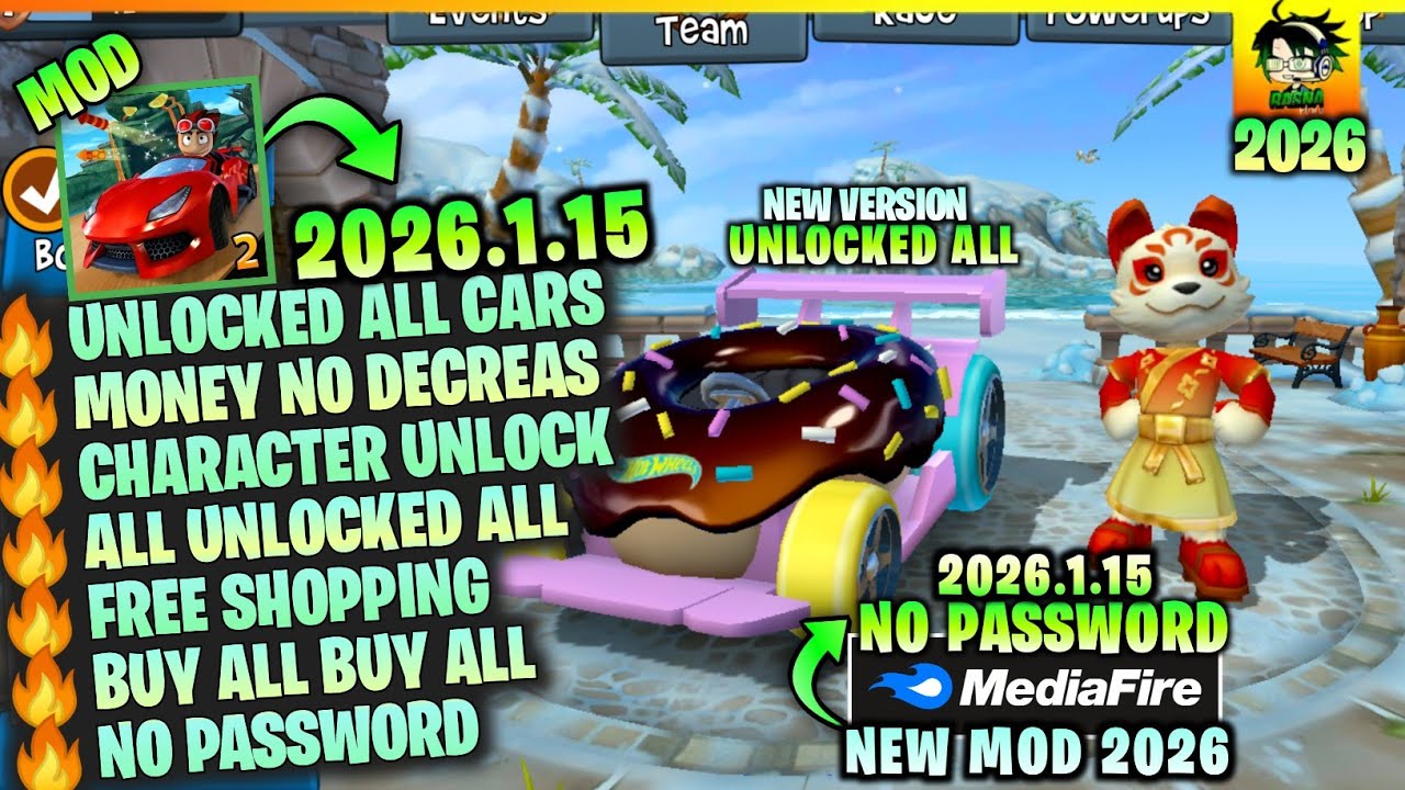 Beach Buggy Racing 2 Mod Apk v2026.1.15 Terbaru 2026 Mod Unlocked ALL || BB RACING 2 MOD APK ‼️