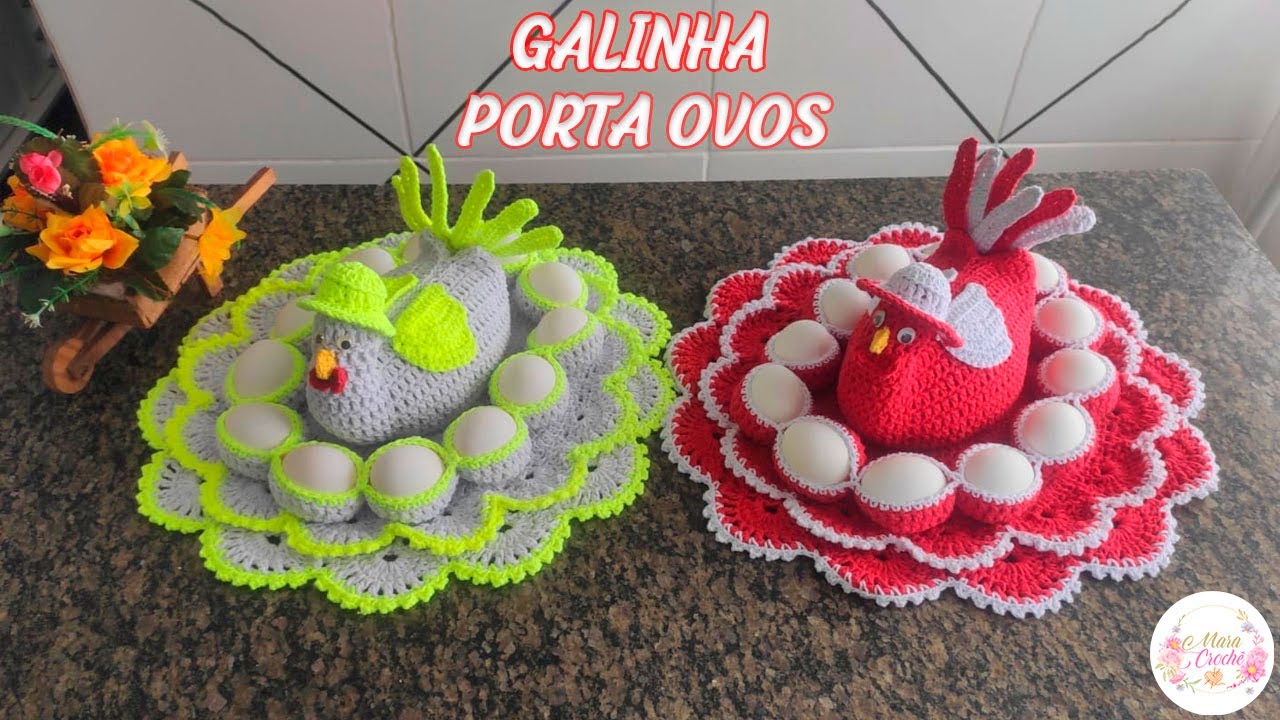 GALINHA EM CROCHÊ PORTA OVOS SIMPLES E FACIL PASSO A PASSO