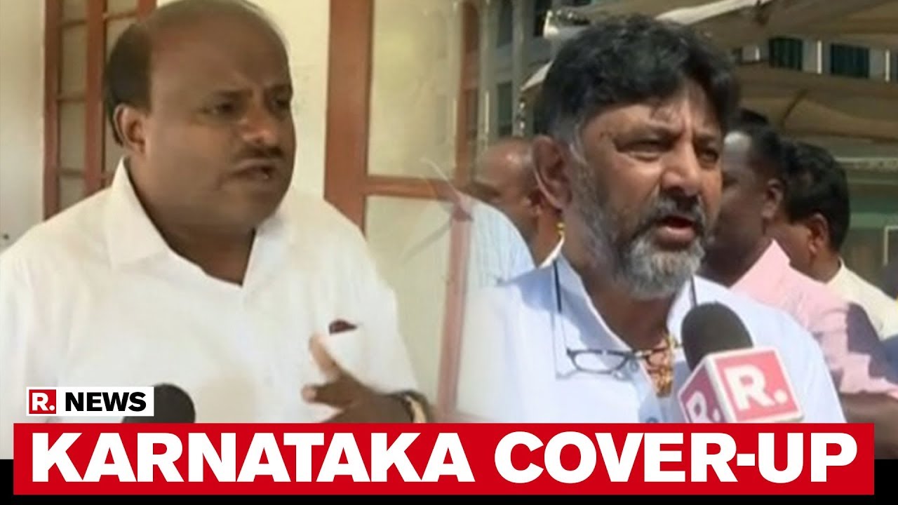 Republic TV Confronts DK Shivakumar, HD Kumaraswamy On Karnataka Car Accident Cover-Up