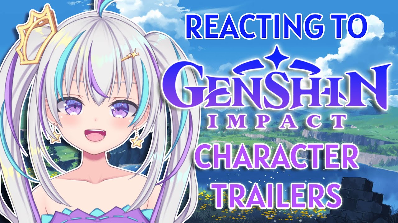 REACTING TO GENSHIN IMPACT CHARACTER TRAILERS【Mino Mieko Ch.】
