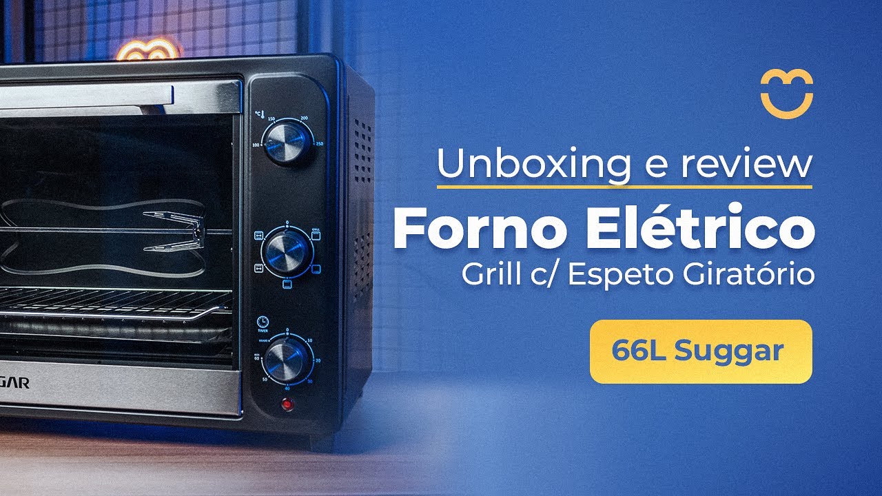 Forno Elétrico Grill De Bancada 66L C/ Espeto Giratório Suggar é o melhor? Confira! | Melhor Compra