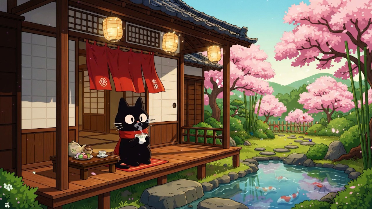 Spring Garden Serenity 🍵🌸 Chill Lofi for Stress Relief