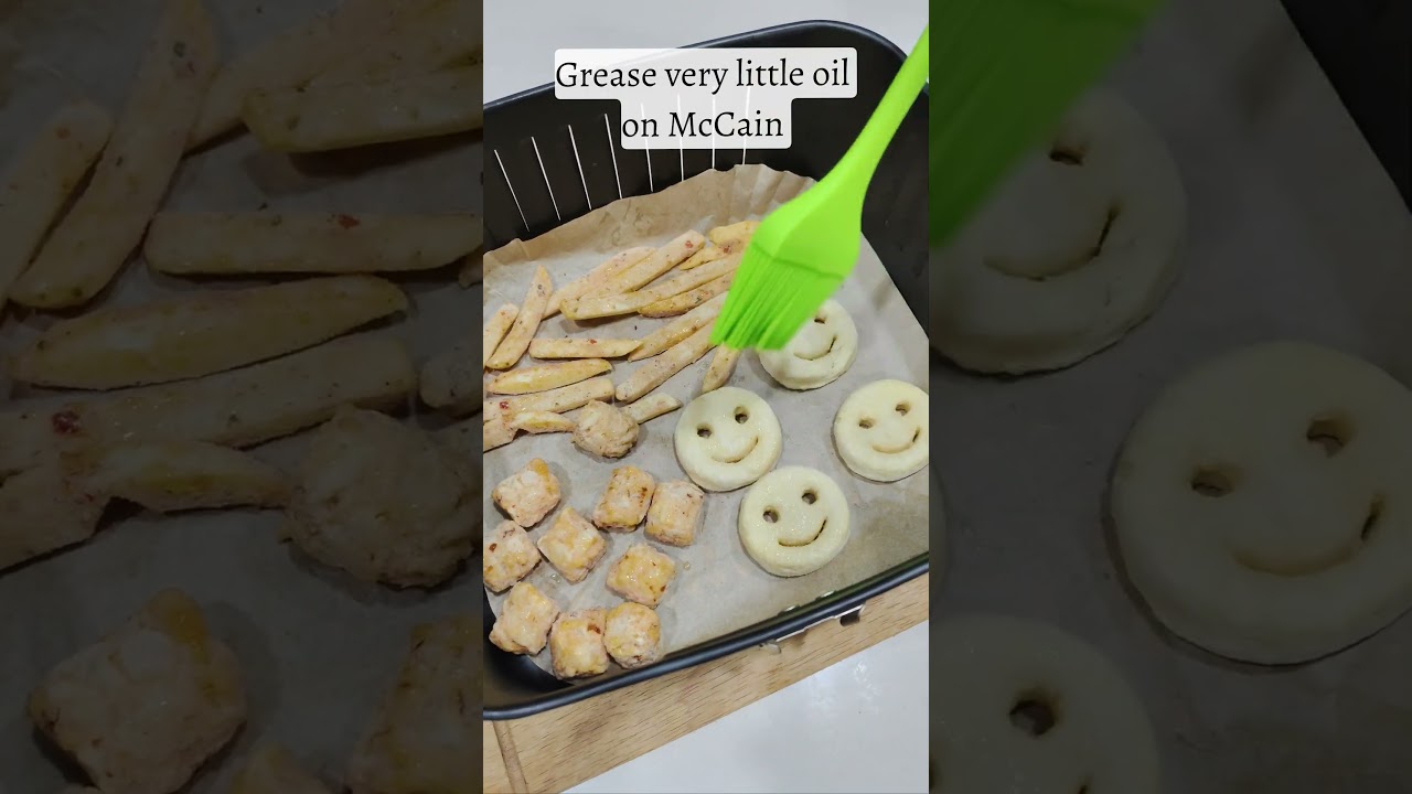 Trying McCain in Airfryer for the first time | crispy and oil free snacks in mins #partysnacks