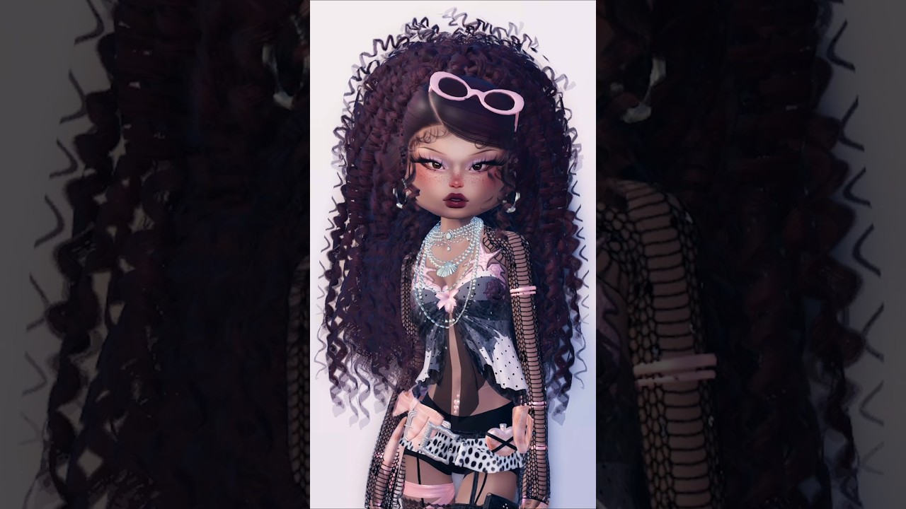 long curly hair tutorial 😍 #dresstoimpress #fyp #roblox #dti #robloxfyp #shorts #robloxdti