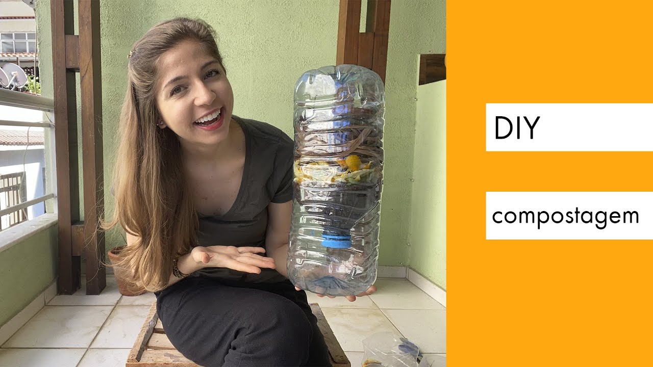 DIY | COMO FAZER COMPOSTEIRA DOMÉSTICA COM GARRAFA PET