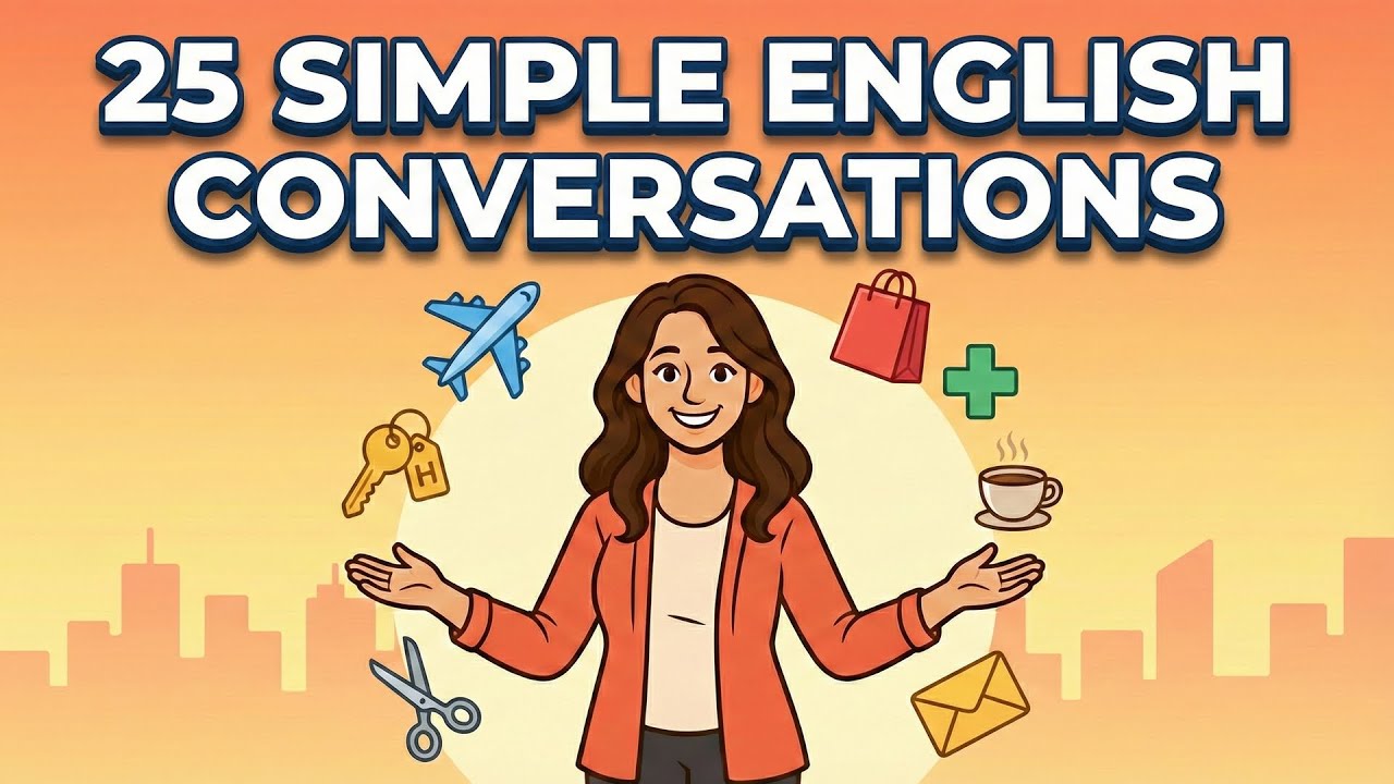 25 Simple English Conversation for Beginners | Real English Dialogues