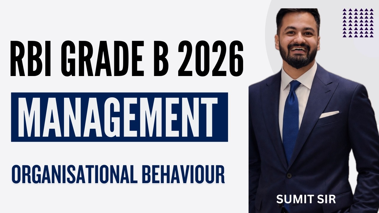 Live Management Class for RBI Grade B 2026 | Organisational Behaviour (OB)