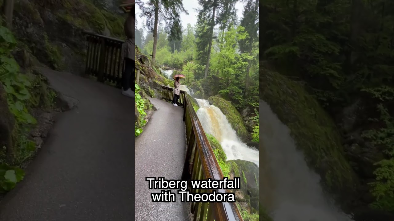 Germany's Most Powerful Waterfall 🌊🇩🇪 With Theodora in Triberg! #shorts #germany