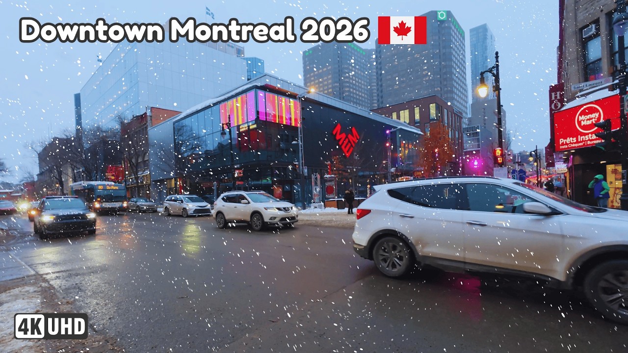 [4K] 🇨🇦 ❄️❄️ A Snowy Stroll Through Downtown Montreal, CANADA  -20°C | Brian Walks 4K