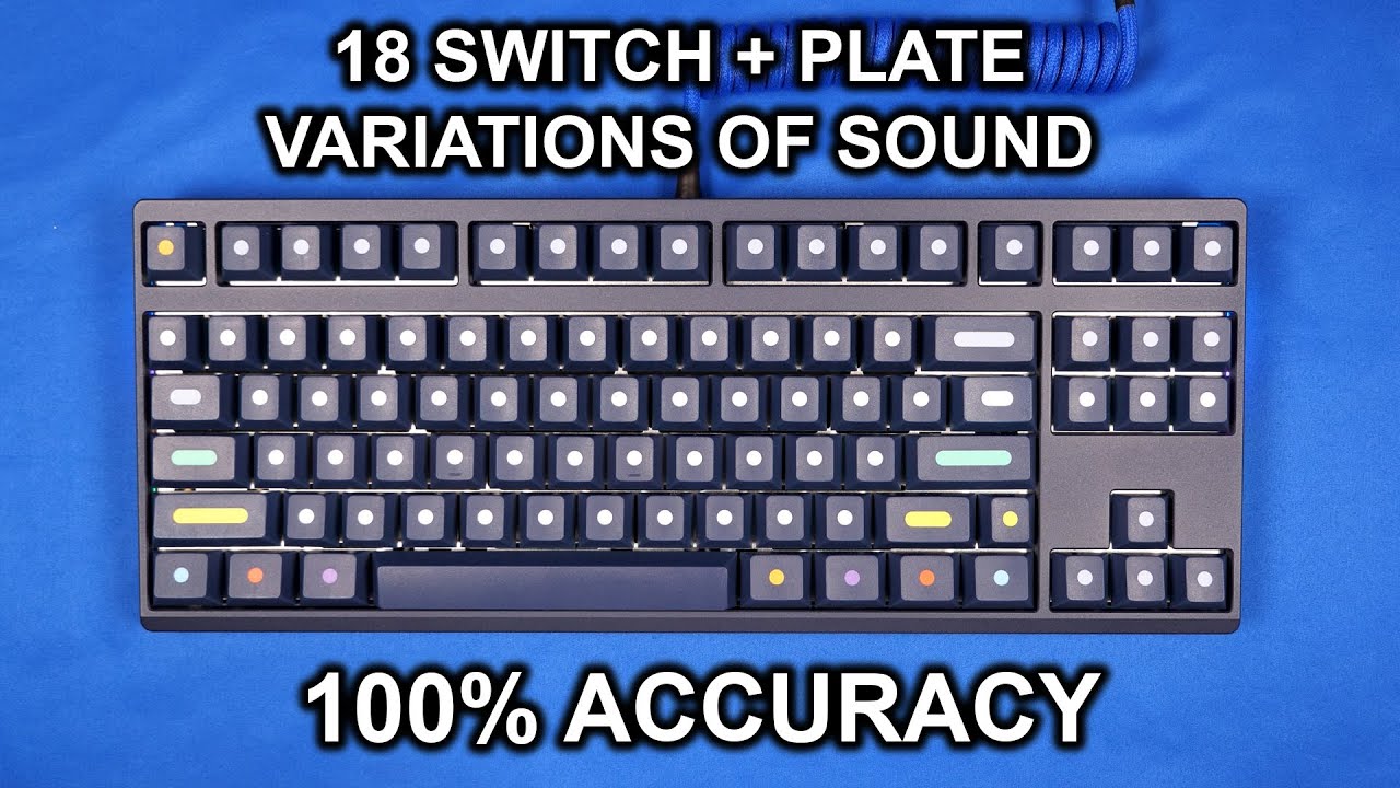 Zoom TKL  Complete Sound Test - PC, FR4, Aluminum Plate x 6 Switches! (WS Silent Linear)