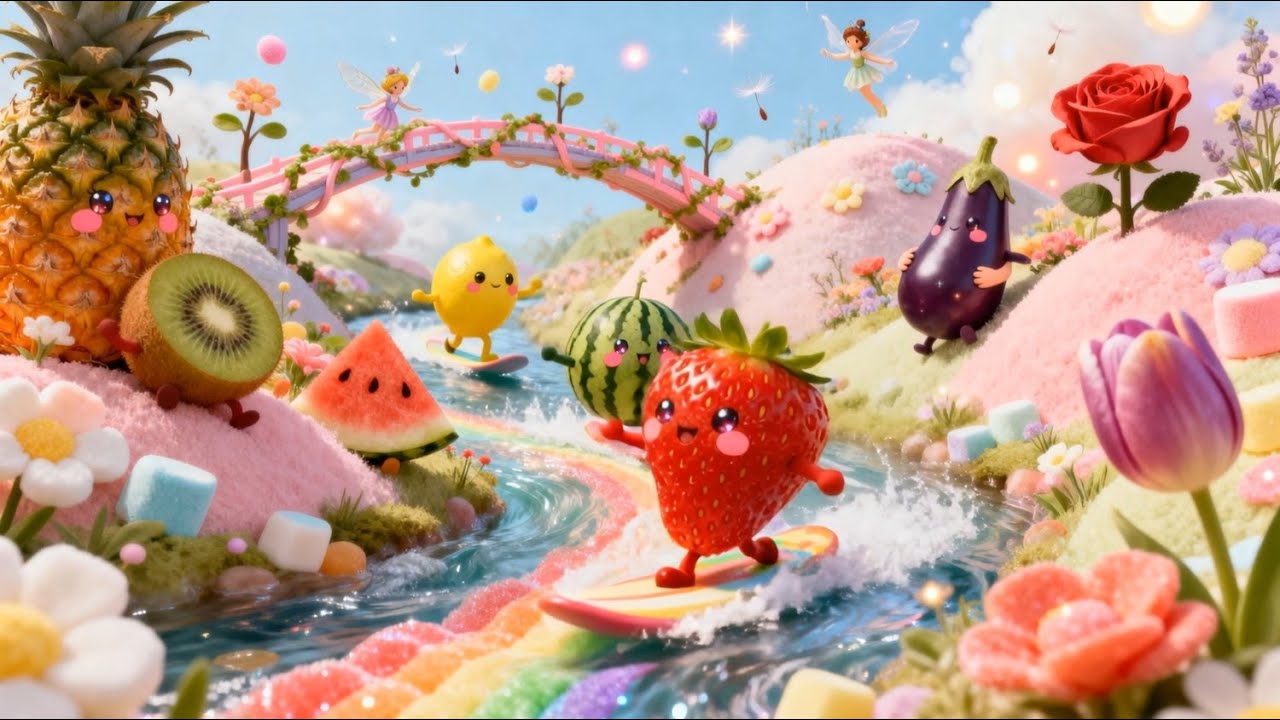 The Most Colorful Fruity Friends You've Ever Seen! | Toddlers Sing Along Song