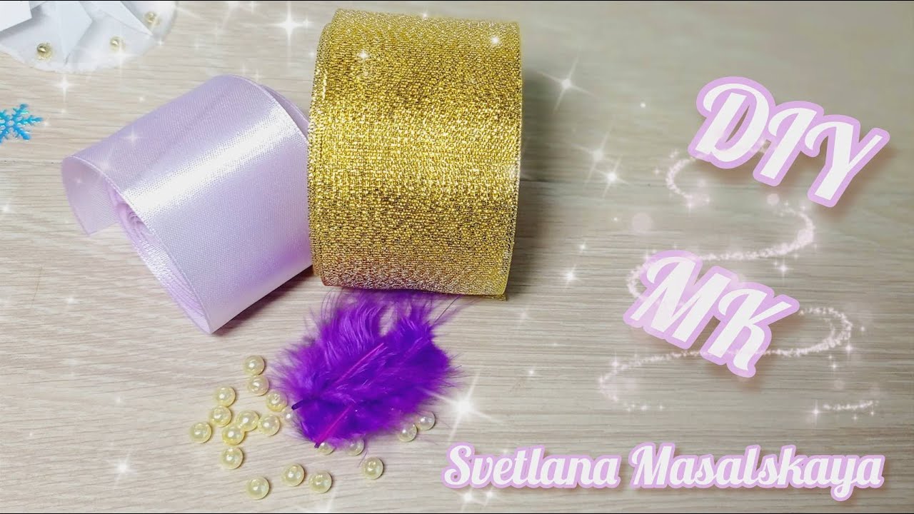☃️Зимняя сказка.❄️Изумительные бантики из атласной ленты.❄️The amazing satin ribbon bows