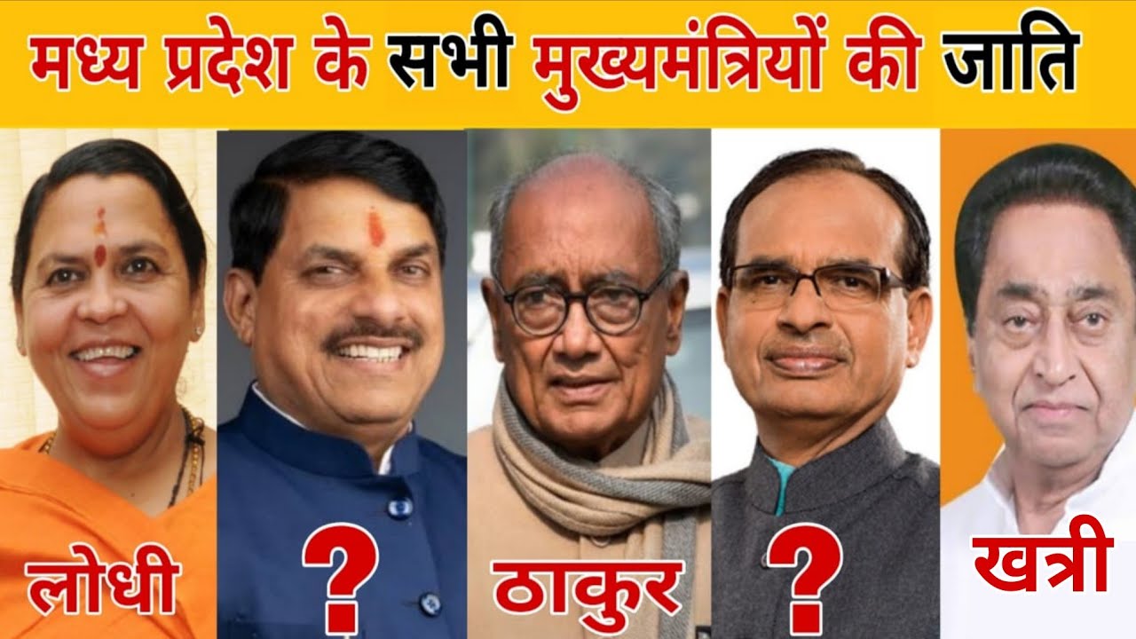 किस जाति के हैं मध्य प्रदेश के सभी मुख्यमंत्री || जाति || मुख्यमंत्री || मध्य प्रदेश
