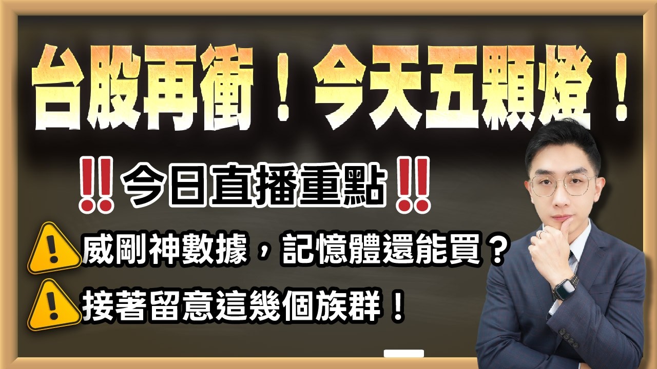 劉育綸 艾綸說【台股再衝！今天五顆燈！】影音分析2026/03/18