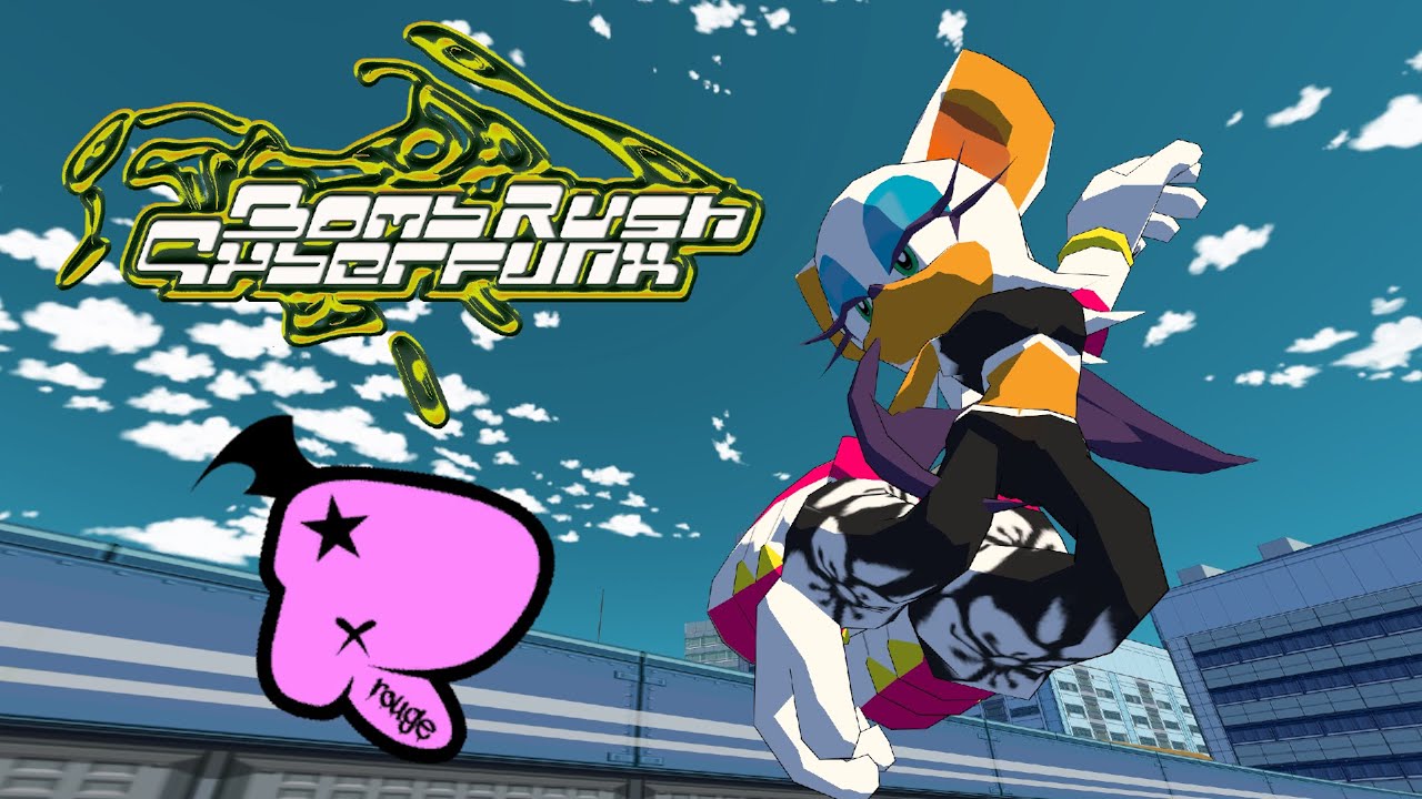 Rouge the Bat goes ALL CITY in Bomb Rush Cyberfunk